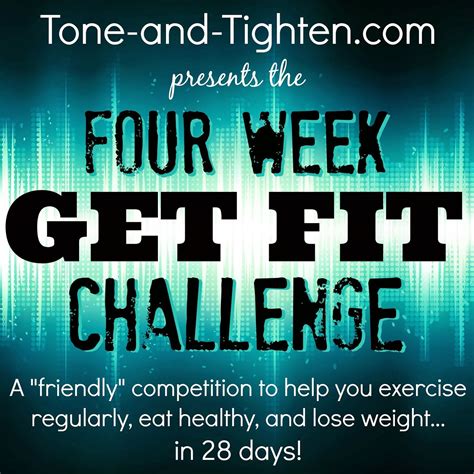 Four Week Get Fit Challenge From Tone And Workout