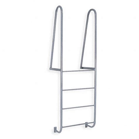 COTTERMAN Fixed Ladder: 7 ft, 3 ft Top Step Ht, 4 Steps, 27 1/2 in ...