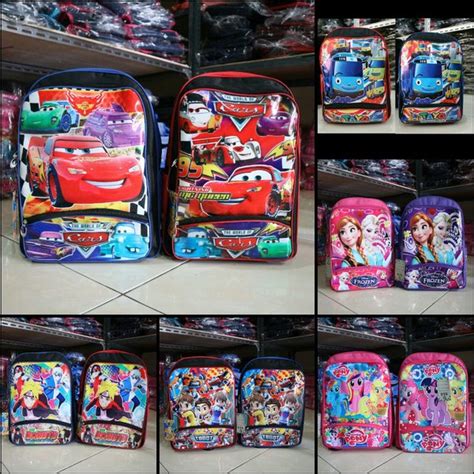 Jual Tas Ransel Anak Sekolah Paud Tk Sd Cowok Cewek Gambar Karakter