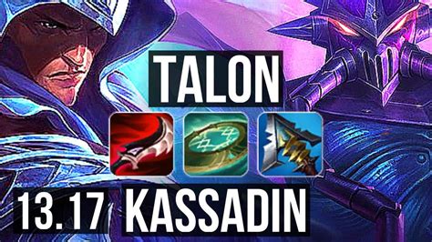 TALON Vs KASSADIN MID 20 2 8 Legendary 1800 Games 1 3M Mastery