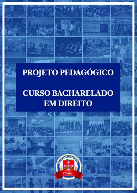 PDF PROJETO PEDAGÓGICO DO CURSO BACHARELADO EM DIREITO PROJETO