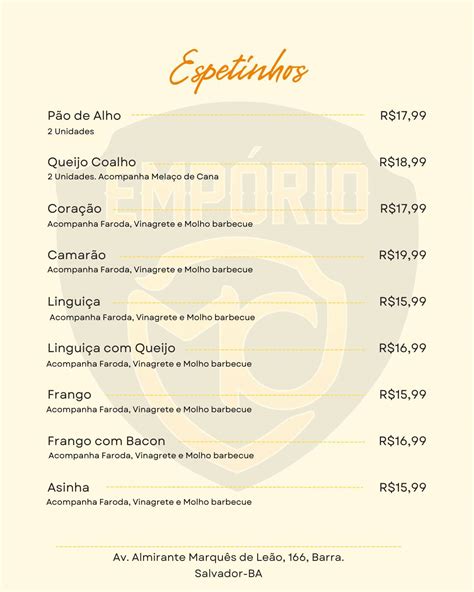 Menu em Empório Mundo Do Churrasco pub Bar Salvador