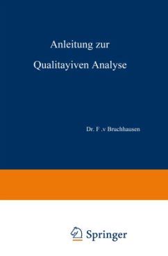 Anleitung Zur Qualitativen Analyse Von E Schmidt J Gadamer F V