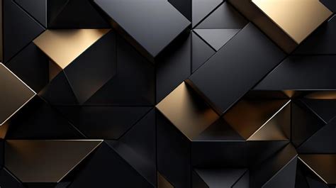 Premium Photo | Modern geometric black background