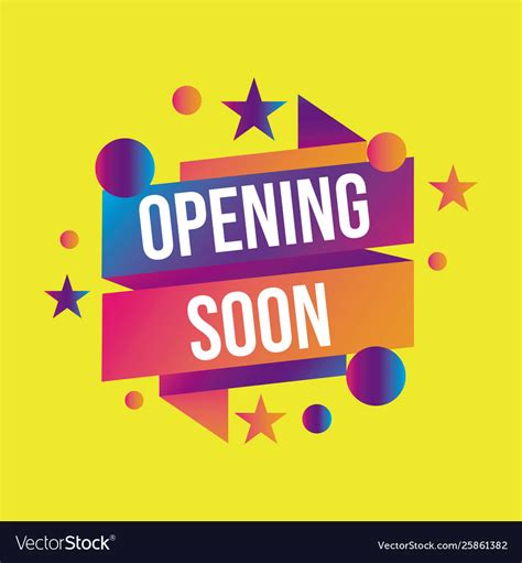 Opening soon banner modern Royalty Free Vector Image