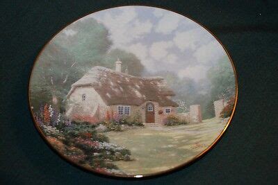 KNOWLES Thomas Kinkade LtEd Plate STONEGATE COTTAGE Garden Cottages