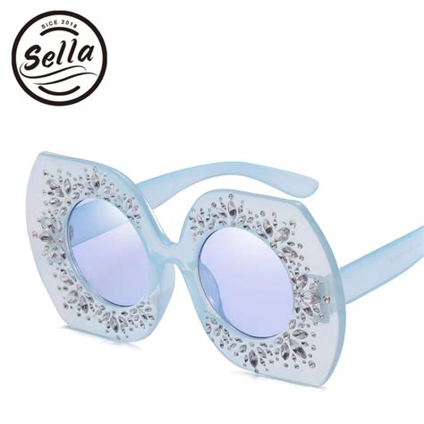 Sella Fashion Women Oversized Luxury Crystal Decoration Gradient