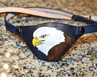 Us Flag Distressed Leather Eye Patch With Adjustable Buckle Etsy