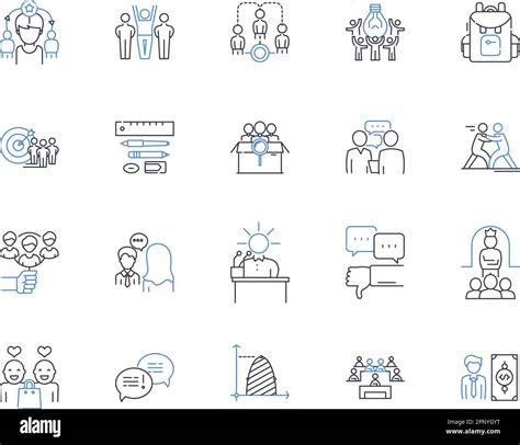 Advocacy And Representation Line Icons Collection Voice Influence