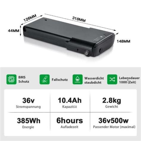 E Bike Pedelec Li Ion Akku Batterie V Ah F R Mifa Z Ndapp