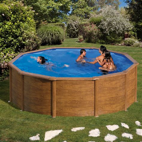 Piscine Hors Sol En Acier Imitation Et Aspect Bois Piscine Center Net