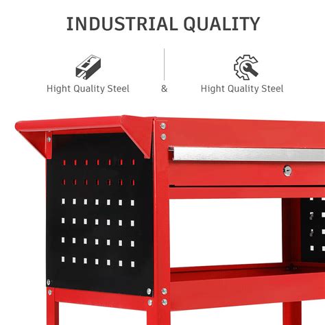 NEW Upgrade Tool Storage Heavy Duty Garage Trolley 3 Tier Wheel Cart