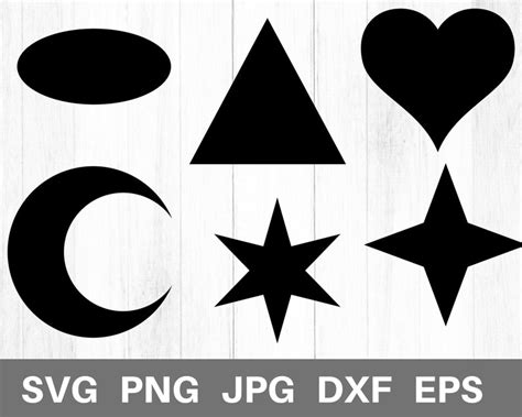 Forme De Base Svg Cercle Svg Formes Svg étoile Svg Carré Etsy France