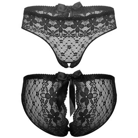 Men Lace Crotchless Briefs Bowknot Low Rise Sissy Panties Underwear Lingerie EBay