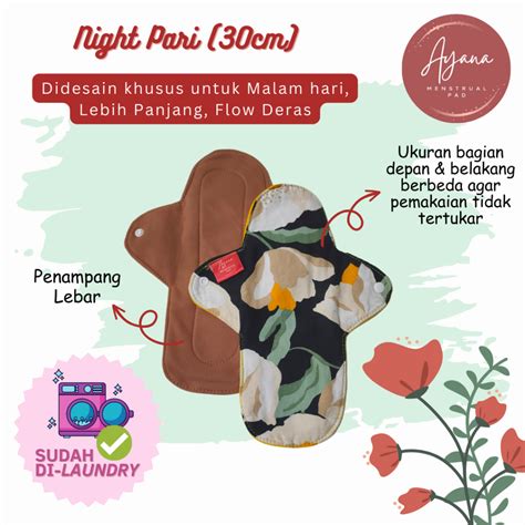 Jual Ayana Menstrual Pad Pari Ecer Eceran Satuan Pembalut Kain Cuci