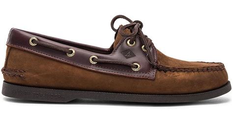 Sperry Top Sider Leather Ao 2 Eye In Brown For Men Lyst