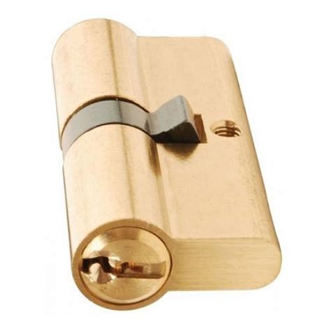 Euro Profile Cylinder Lock Solid Brass 70 Mm 30 X10 X 30 Mm Polished Brass