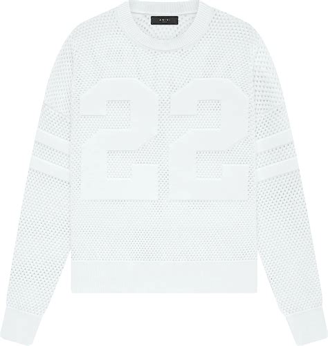 Amiri White 22 Mesh Knit Sweater INC STYLE