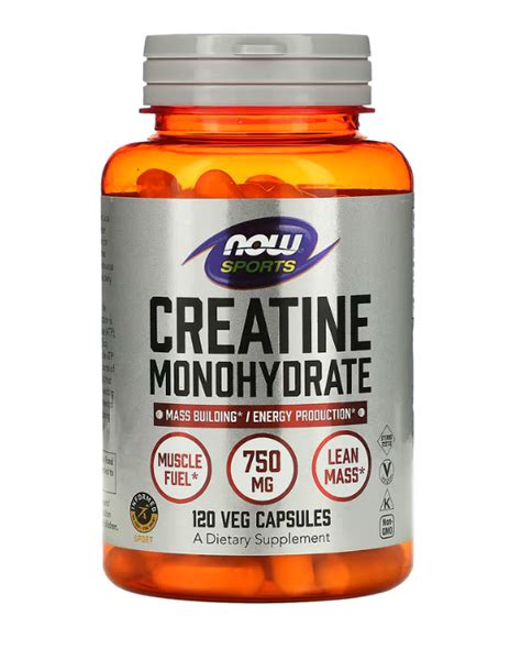 Креатин Now Foods Creatine Monohydrate Sports 750 мг 120 капсул ID