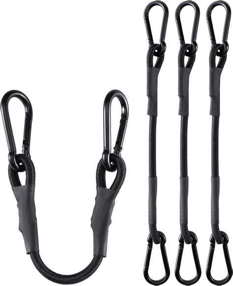 Real Heavy Duty Carabiner Bungee Cords Outdoor With Lbs Max