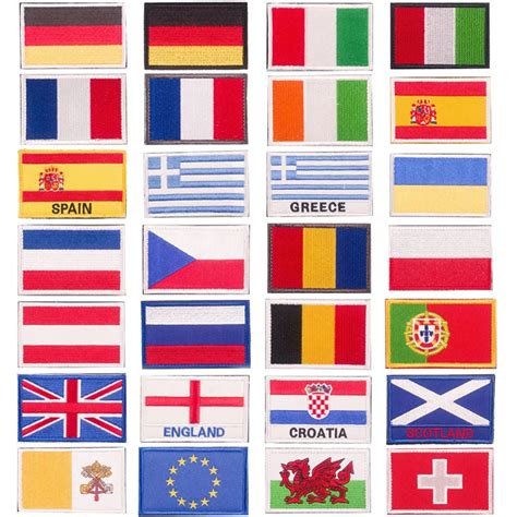 1pc Adhesive For Embroidered Patches Of National Flags And Emblems Of