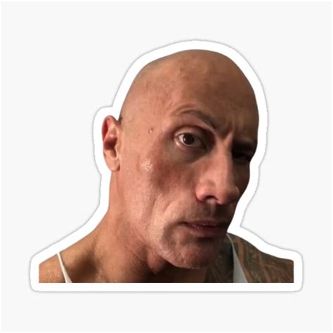 "The Rock Eyebrow Meme Sticker" Sticker for Sale by stickermemeshop ...