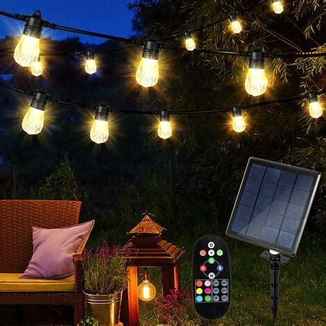 EINFEBEN Guirlande solaire extérieure 10m 15 LED avec télécommande pour