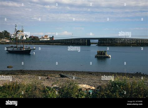 Cribstone Bridge Connecting Orrs And Bailey Islands Harpswell Maine