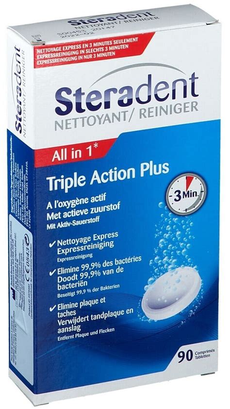 Steradent Triple Action Plus 90pcs Ab 6 19 Preisvergleich Bei