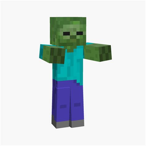 Minecraft Zombie 3D model - 3DModels.org