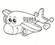 Coloriage Avion Facile Pour Petit De La Maternelle Dessin Avion Imprimer