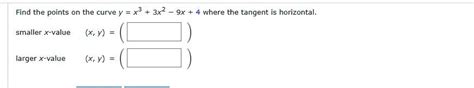 Solved Find The Points On The Curve Y X3 3x2 9x Where The Tangent