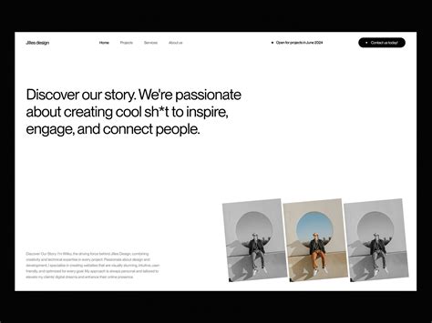 Designer portfolio - about page by Jilles @ BoldCreatives on Dribbble