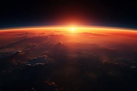 Premium AI Image | A sunrise in space