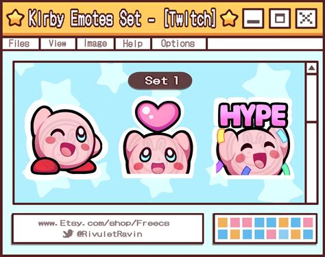 Kirby Emotes Set - P.1 | Kirby, Etsy, Merchandise