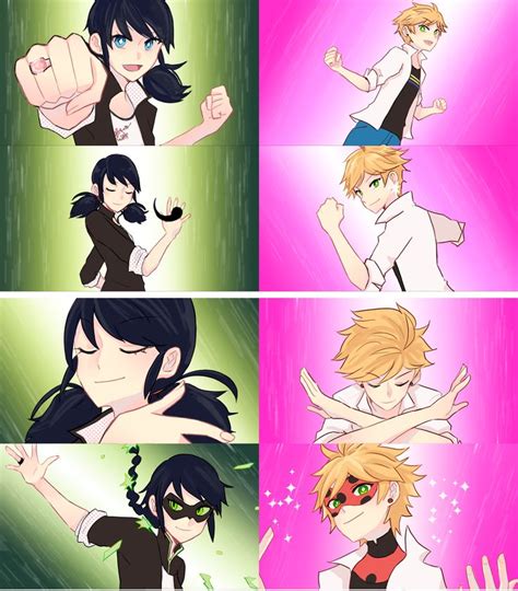 Marinette and Adrien transforming | Miraculous ladybug anime, Miraculous ladybug fanfiction ...