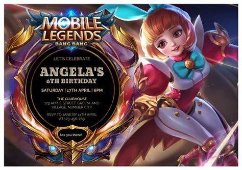 Mobile Legends Birthday Invitation Template Postermywall