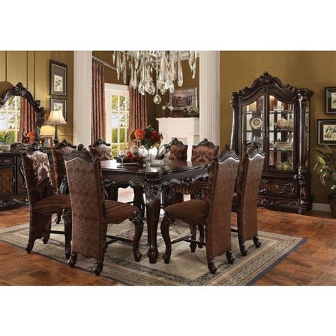 Versailles Counter Height Dining Room Set Cherry Oak Acme Furniture Furniture Cart