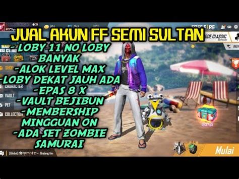 Jual Akun Free Fire Murah Ada Set Zombie Samurai Youtube