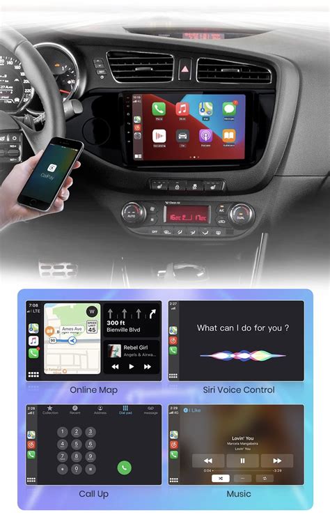 CarPlay Kia Ceed 2012 2018 Android Navigatie Autoradio