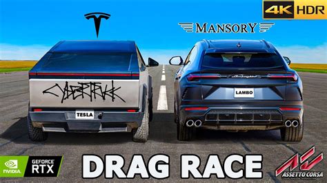 Tesla Cybertruck Vs Lamborghini Urus Assetto Corsa Carwow Inspired