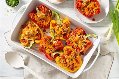 Cheesy Stuffed Peppers Recipe Cook With Campbells Canada