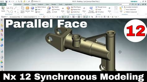 Nx Cad Cam Tutorials Nx Synchronous Modeling Parallel Face