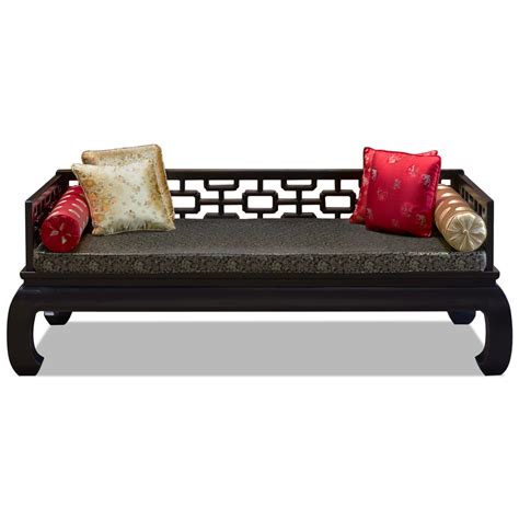 Distressed Black Elmwood Ming Day Bed