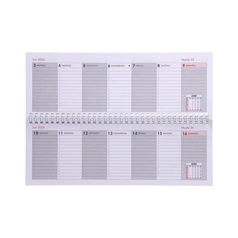 Schreibtischkalender 2024 Quer 30 X 10 Cm