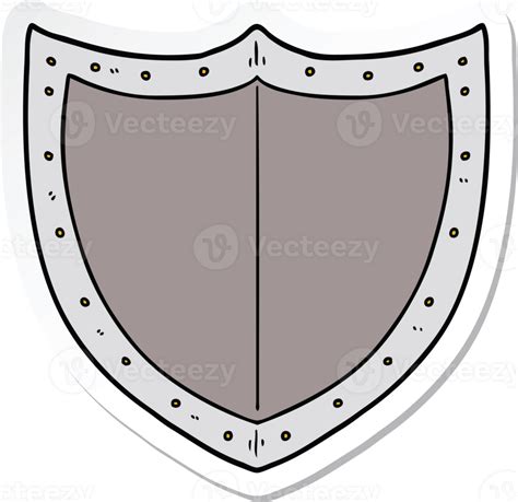 Sticker Of A Cartoon Shield 45053924 Png