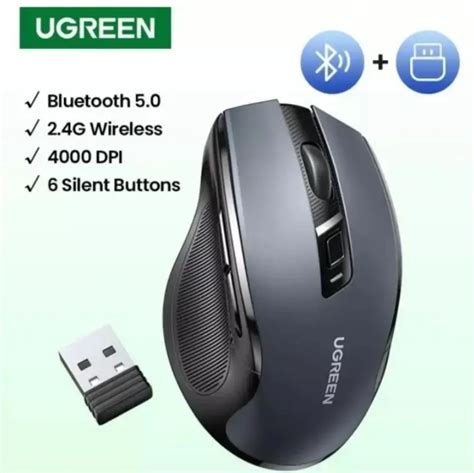 Jual Ugreen Ergonomic Wireless Mouse G Wireless Dan Bluetooth