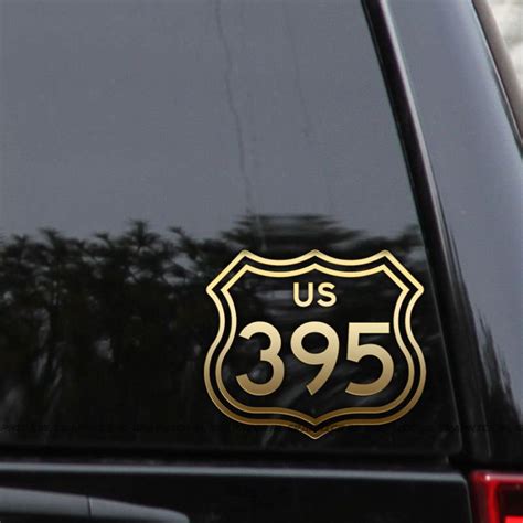 Us Route 395 Decal Sticker Highway Sign Road Sign Window Laptop Truck