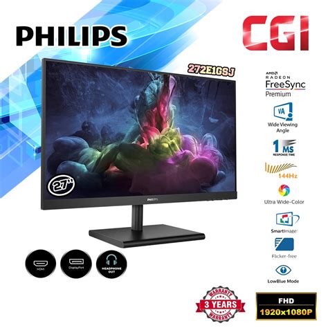 Philips 272E1GSJ 27 1ms 144Hz FHD FreeSync VA LED Gaming Monitor