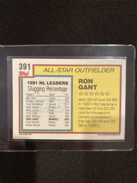 Topps All Star Ron Gant For Sale Online Ebay